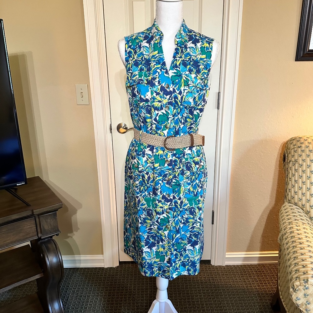 Sleeveless Shirt Dress Size 8 Alex Marie
